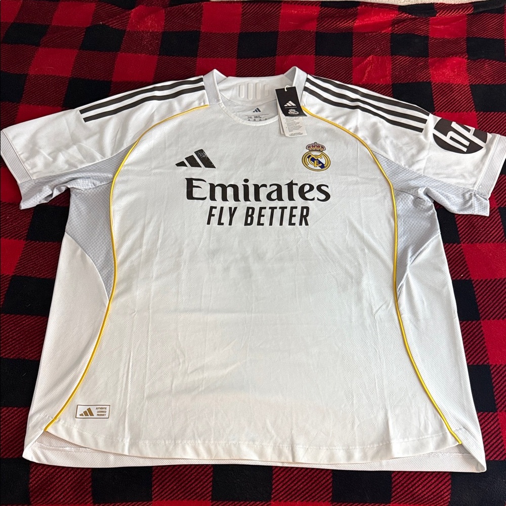 Real Madrid #5 Jude Bellingham 2025-26 Adidas Home Player Edition Jersey - Picture 2 of 9
